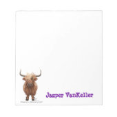 Bloc-note Papeterie Highland Cow (Devant)