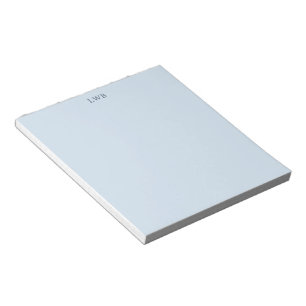 Bloc-note Papeterie moderne bleu clair avec initiales monogr