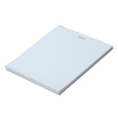 Bloc-note Papeterie moderne bleu clair avec initiales monogr (Tourné)