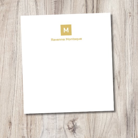 Bloc-note Papeterie moderne chic tendance monogramme nom