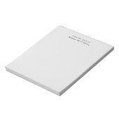 Bloc-note Papeterie moderne monogramme gris De mon bureau (Tourné)