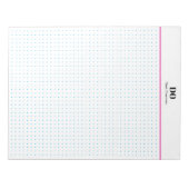 Bloc-note Papeterie Monogramme Initiales Papier Pointillé Bl (Devant)