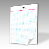 Bloc-note Papeterie Monogramme Initiales Papier Pointillé Bl