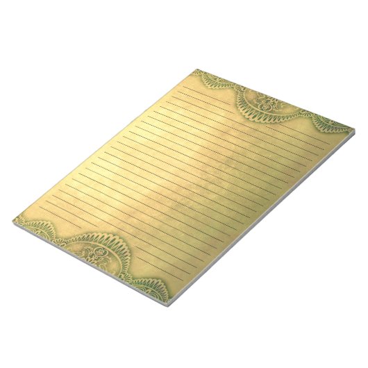Bloc-note Papeterie ornementale Rustique Golden Mustard (Incliné)