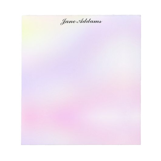 Bloc-note Papeterie pastel violet et rose (Devant)