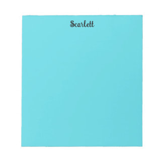 Bloc-note Papeterie personnalisée de couleur sarcelle pastel
