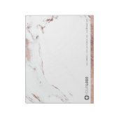 Bloc-note Papeterie personnalisée en marbre doré rose Luxe (Tourné)