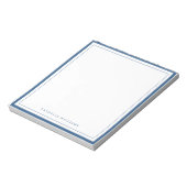 Bloc-note Papeterie simple à bordure bleu marine (Tourné)