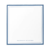 Bloc-note Papeterie simple à bordure bleu marine (Devant)