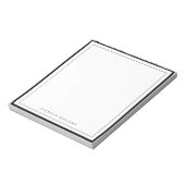 Bloc-note Papeterie simple à bordure noire personnalisable (Tourné)