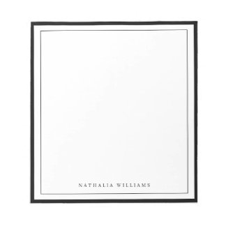 Bloc-note Papeterie simple à personnaliser avec une bordure 