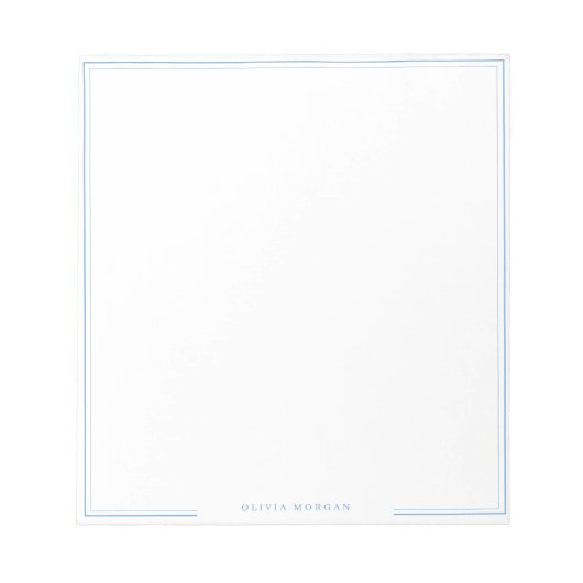 Bloc-note Papeterie simple avec bordure bleu poussiéreux per (Devant)