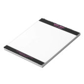 Bloc-note Papier à en-tête à lettres rose néon moderne simpl (Tourné)