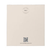 Bloc-note Papier à en-tête Logo QR CODE site web Promotionne (Devant)
