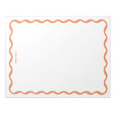 Bloc-note Papier à lettres classique rétro Wavy Apricot pers (Devant)