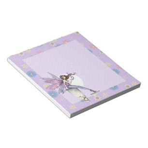 Bloc-note Papier à lettres fantaisie fée violet pâle floral