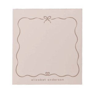 Bloc-note Papier à lettres minimaliste pastel avec monogramm