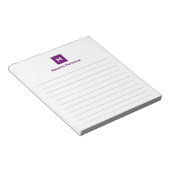 Bloc-note Papier à lettres moderne avec monogramme tendance (Incliné)