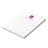 Bloc-note Papier à lettres moderne avec monogramme tendance (Tourné)