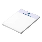 Bloc-note Papier à lettres personnalisé avec monogramme de l (Tourné)