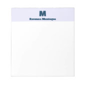 Bloc-note Papier à lettres personnalisé avec monogramme de l (Devant)