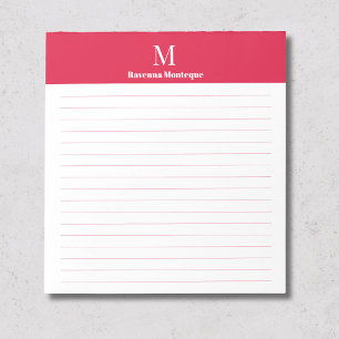 Bloc-note Papier à Lettres Personnalisé Classique Rouge Gren
