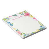 Bloc-note Papier à lettres personnalisé Plutôt rose Floral (Incliné)