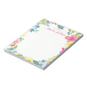 Bloc-note Papier à lettres personnalisé Plutôt rose Floral (Tourné)