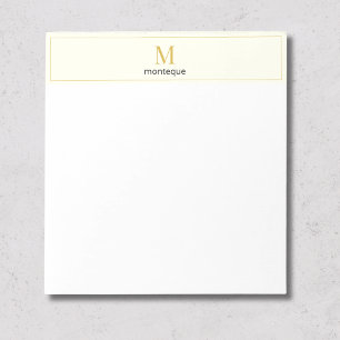 Bloc-note Papier à lettres personnalisé sérif Luxe Crème Mon