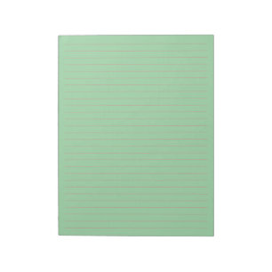 Bloc-note Papier à lettres vert de 8,5 po x 11 po Lignes de