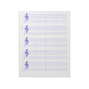 Bloc-note Papier à musique avec tablature pour Ukulélé – Mod