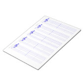 Bloc-note Papier à musique avec tablature pour Ukulélé – Mod (Incliné)