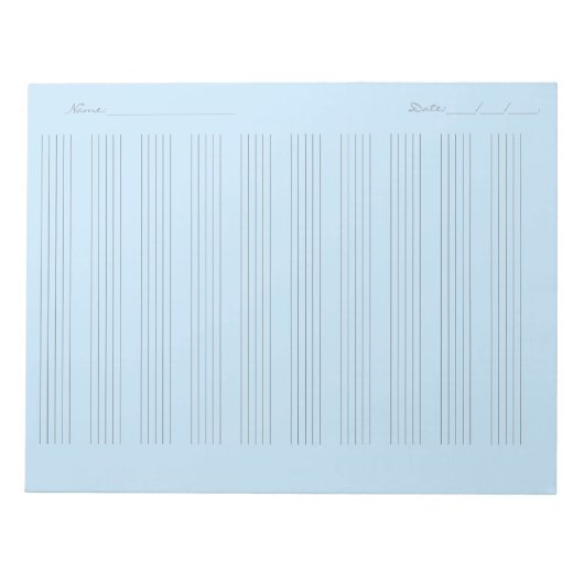 Bloc-note Papier à musique – Partition imprimable (Devant)