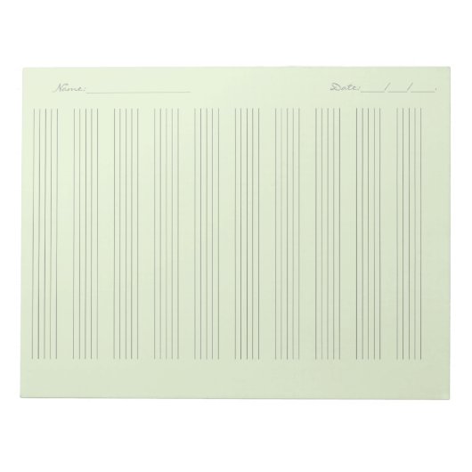 Bloc-note Papier à musique – Partition imprimable (Devant)