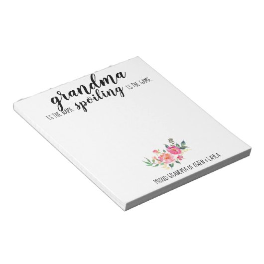 Bloc-note Papier à notes de grand-mère (Incliné)