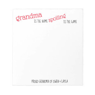 Bloc-note Papier à notes de grand-mère