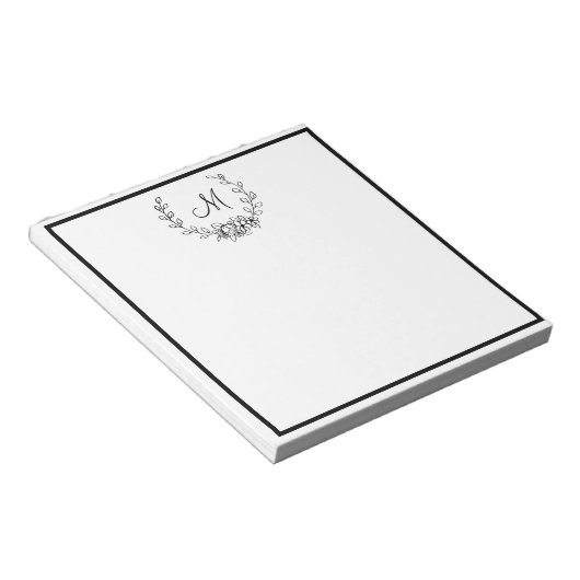 Bloc-note Papier à notes monogrammes (Incliné)