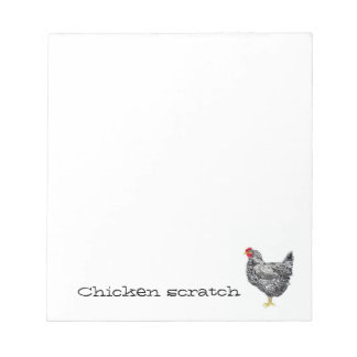 Bloc-note Papier à rayures au poulet