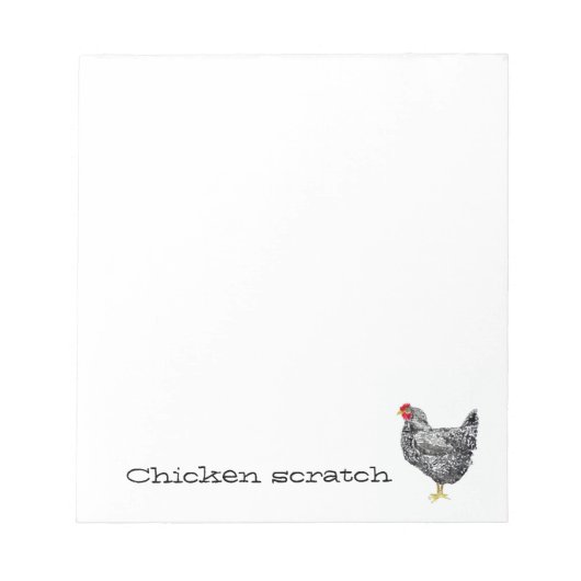 Bloc-note Papier à rayures au poulet (Devant)