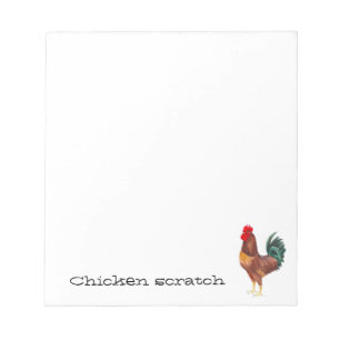 Bloc-note Papier à rayures au poulet