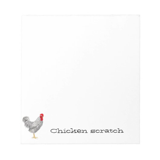 Bloc-note Papier à rayures au poulet (Devant)