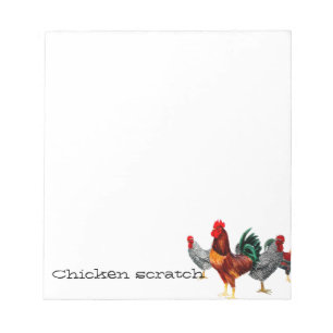 Bloc-note Papier à rayures de poulet multi poulets/coqs