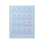 Bloc-note Papier à tablature pour guitare – Modèle de tablat (Tourné)