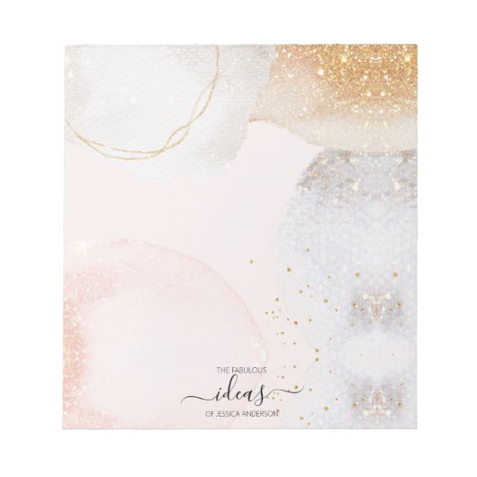 Bloc-note Papier abstrait rose vif moderne (Devant)