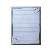 Bloc-note Papier Bleu Linté Étoiles Rustiques Chic Bordure G (Tourné)