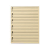 Bloc-note Papier de feuille de musique couleur crème (Tourné)