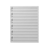 Bloc-note Papier de feuille de musique gris clair (Tourné)