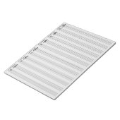 Bloc-note Papier de feuille de musique gris clair (Incliné)