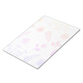 Bloc-note Papier de format Lettre à grands carreaux fond flo (Incliné)