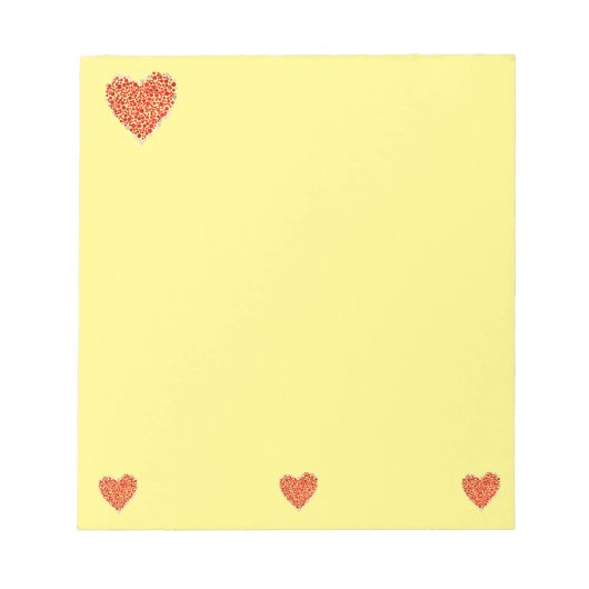 Bloc-note Papier de note en graphisme rouge (Devant)